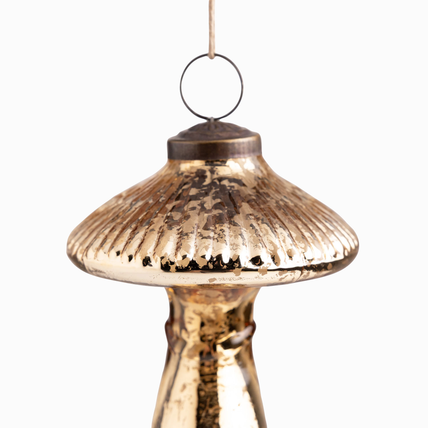 Champiñón vidrio dorado 10cm - Imagen 3