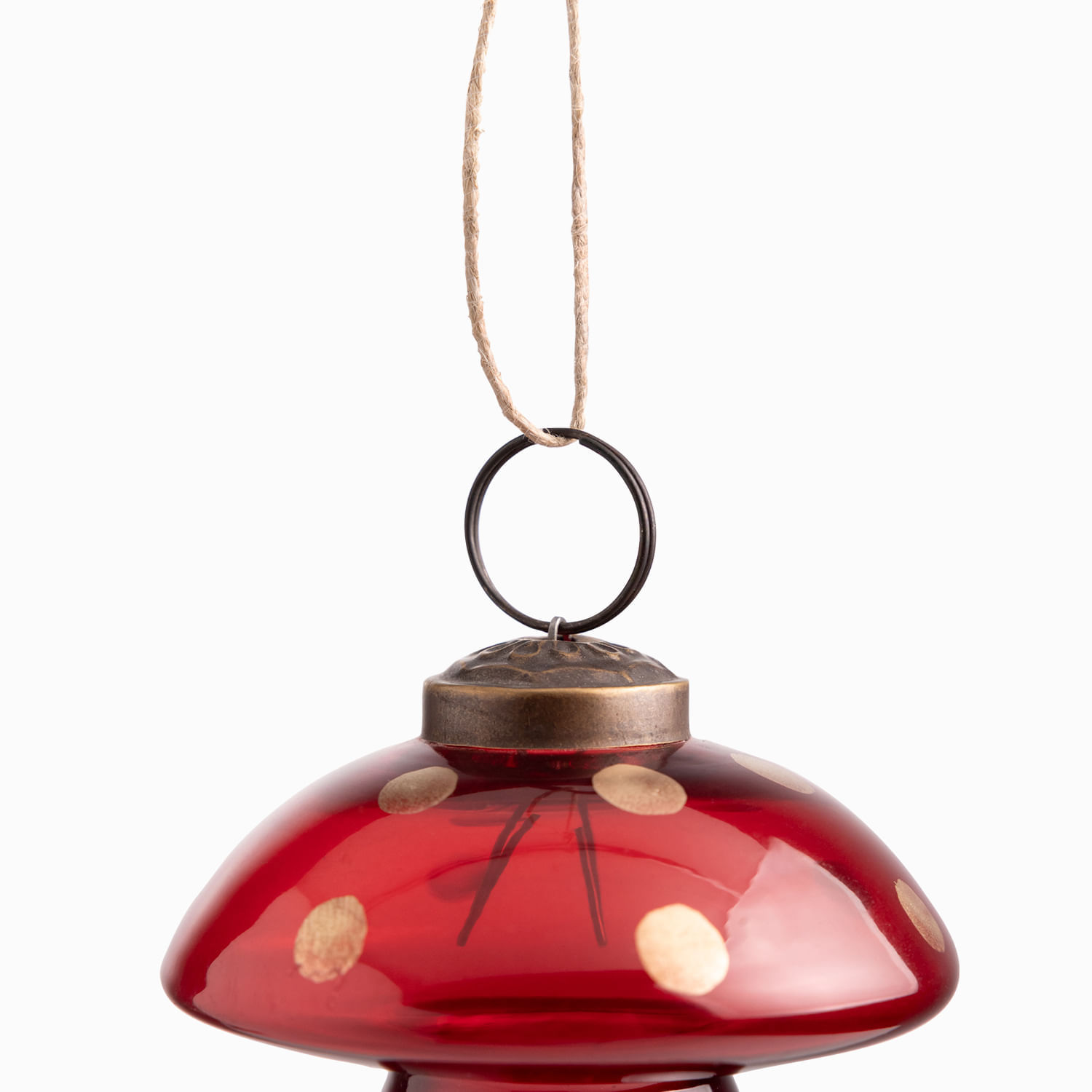 Champiñón vidrio rojo 10cm - Imagen 3