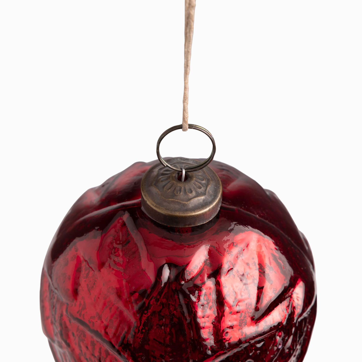 Bola vidrio rojo 10cm - Imagen 3