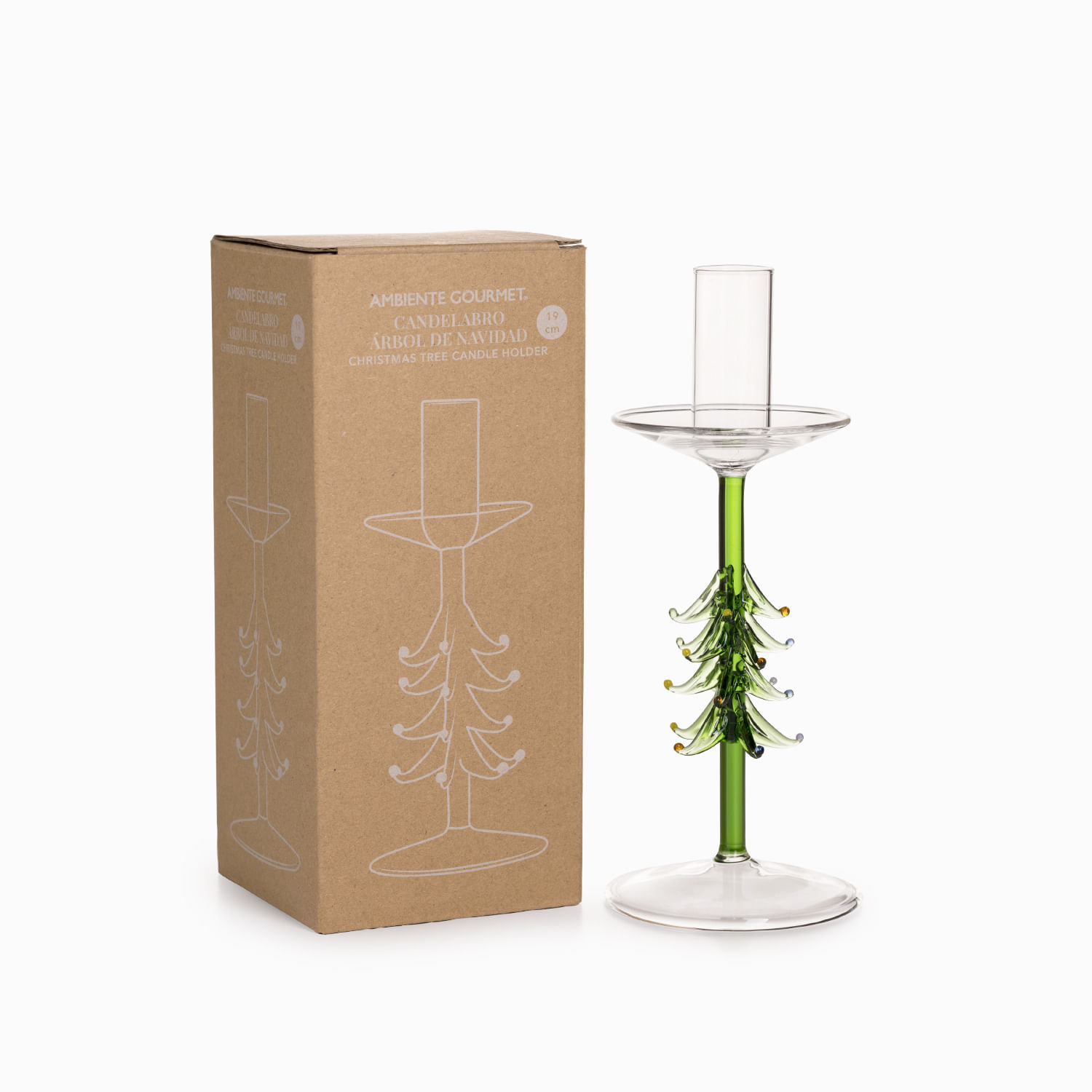 Candelabro árbol de navidad 19cm - Imagen 3