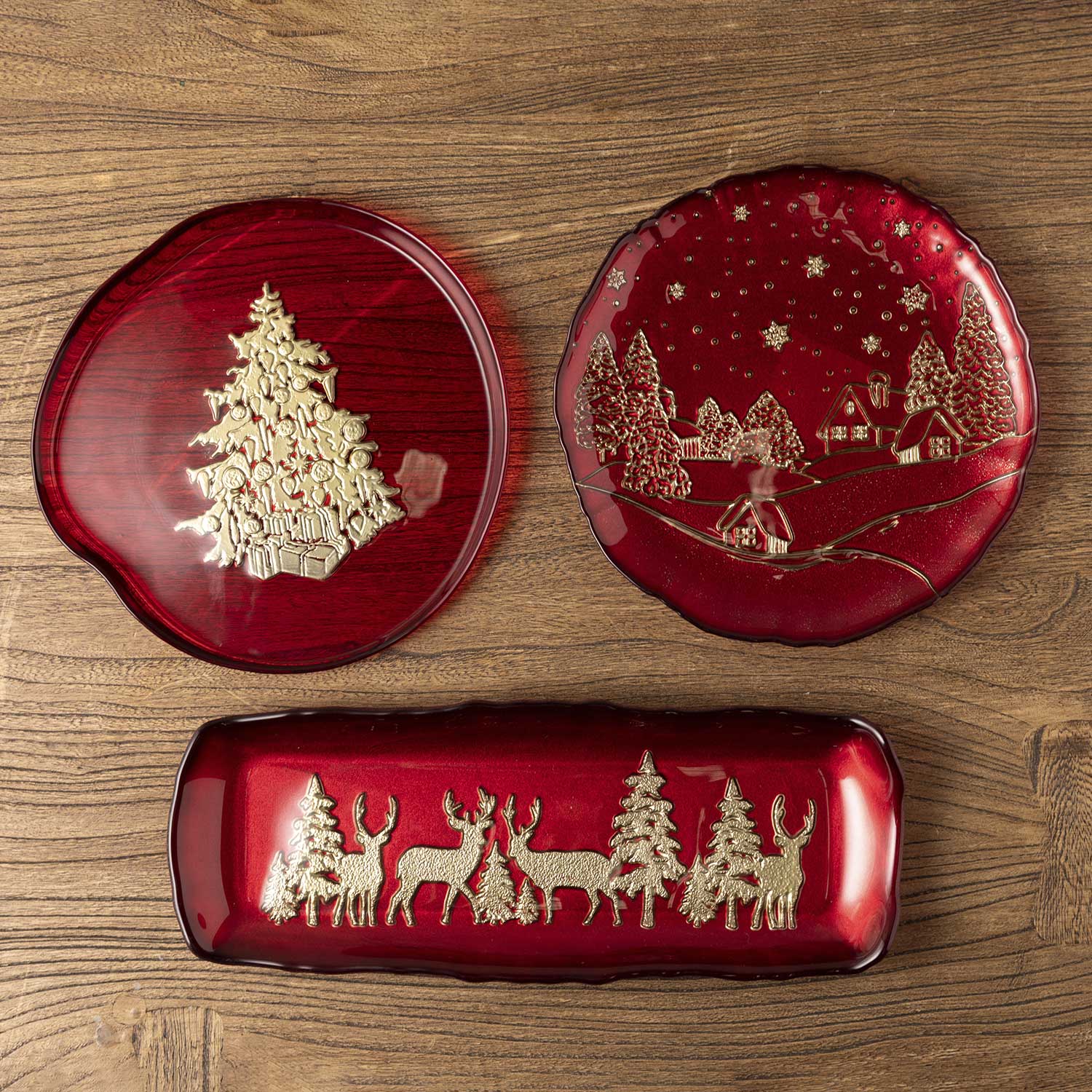 Plato mediano árbol navidad 20.5cm - Imagen 3