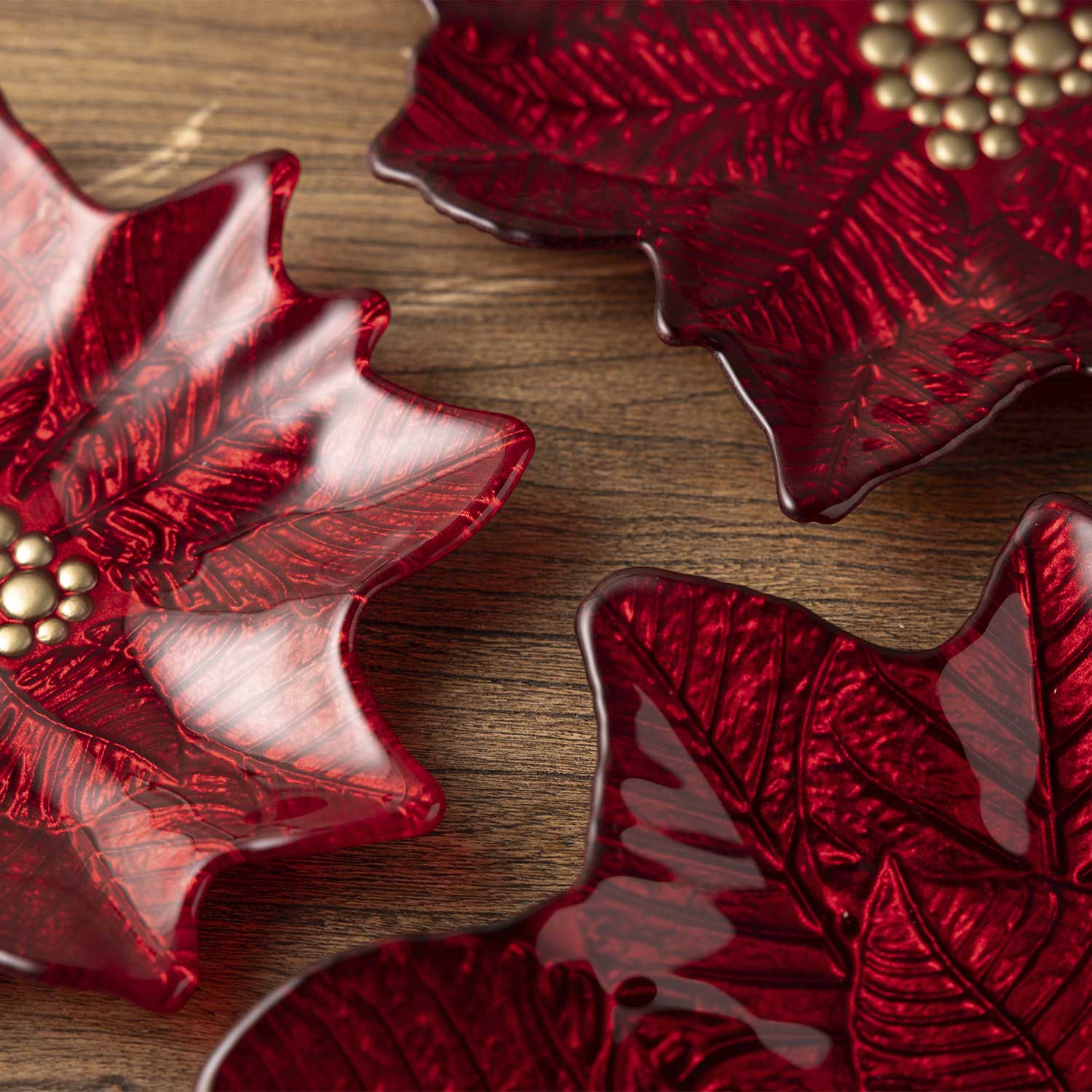 Plato Poinsettia 31.5cm - Imagen 5