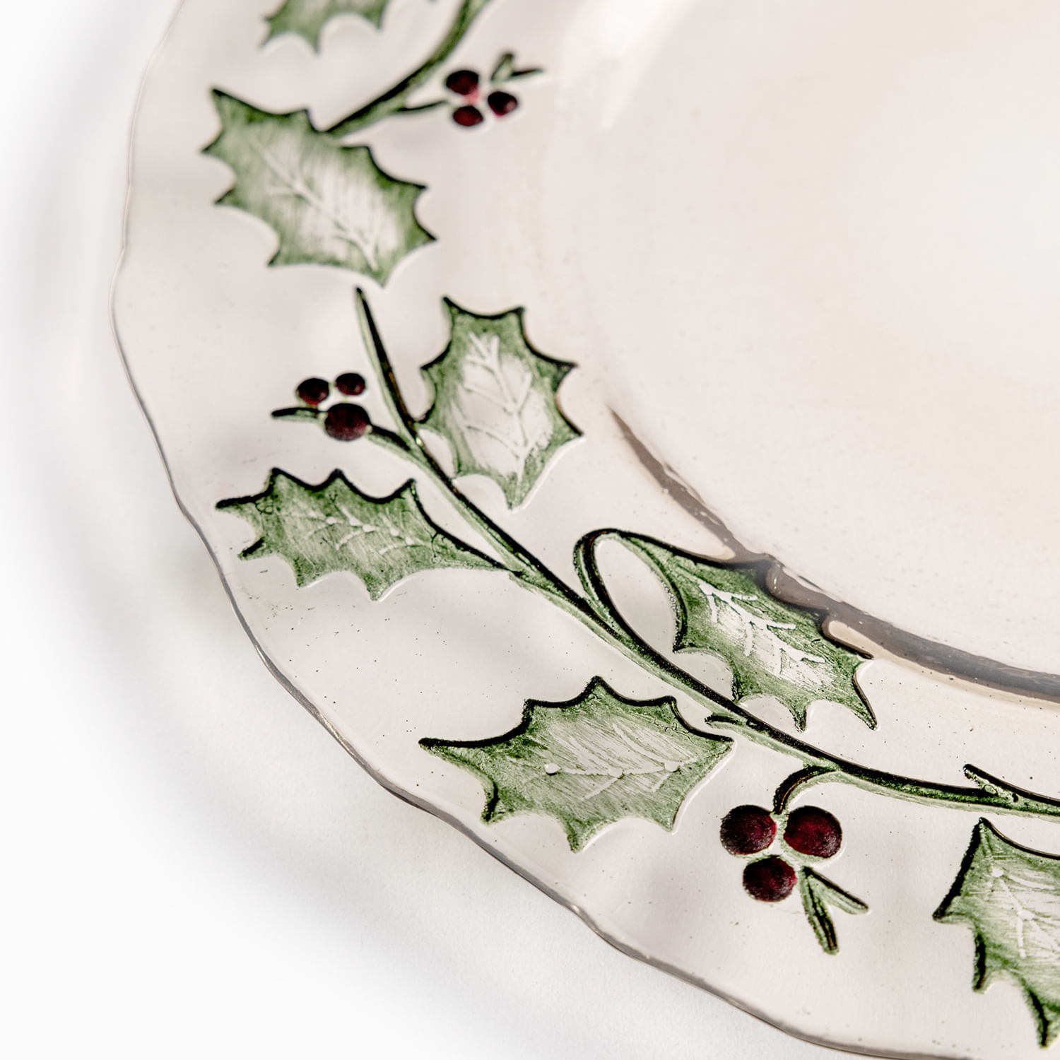 Plato mediano Hojas Navidad 21cm - Imagen 4