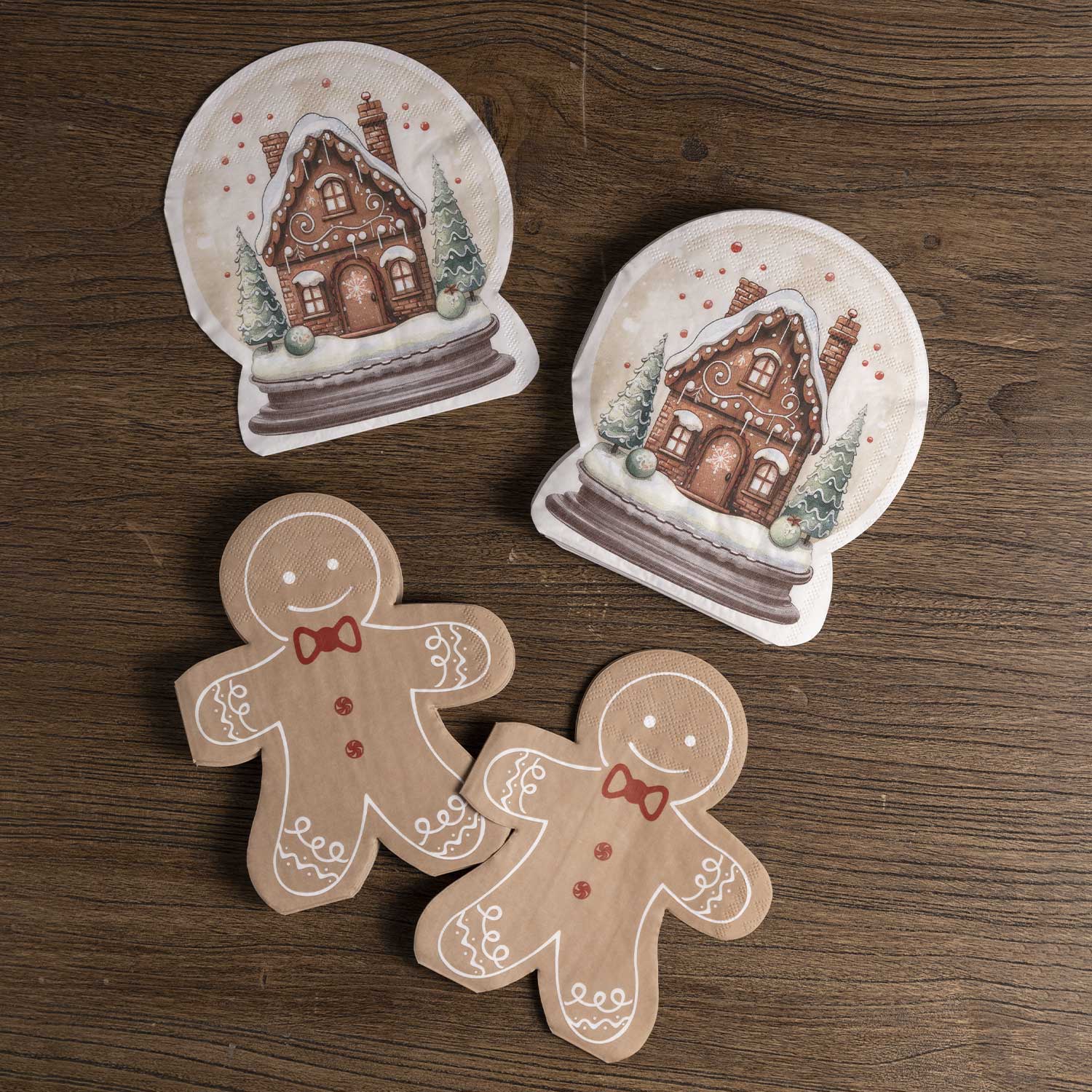 Servilletas gingerbread house set x20 - Imagen 2