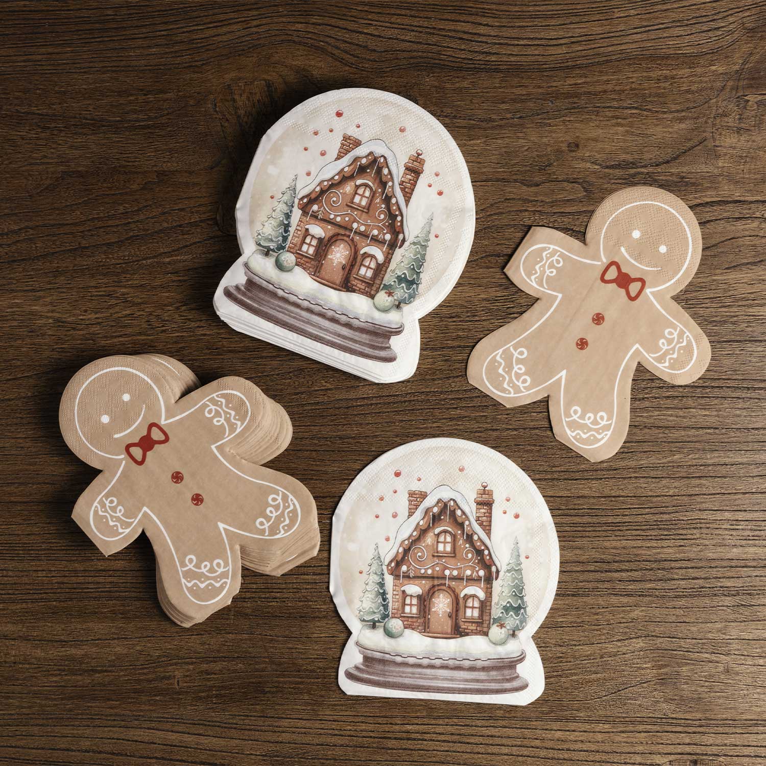 Servilletas gingerbread house set x20 - Imagen 4