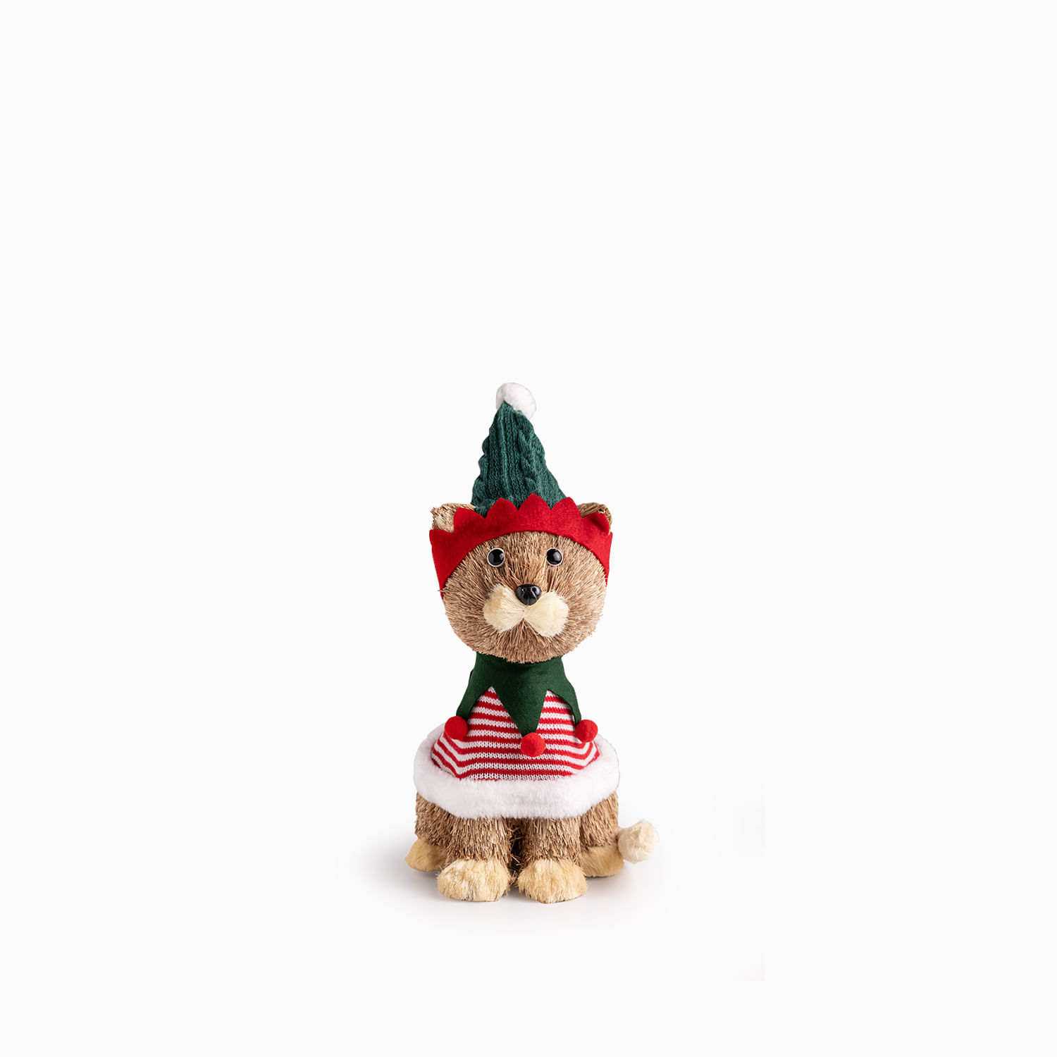 Gato navidad en yute 38cm