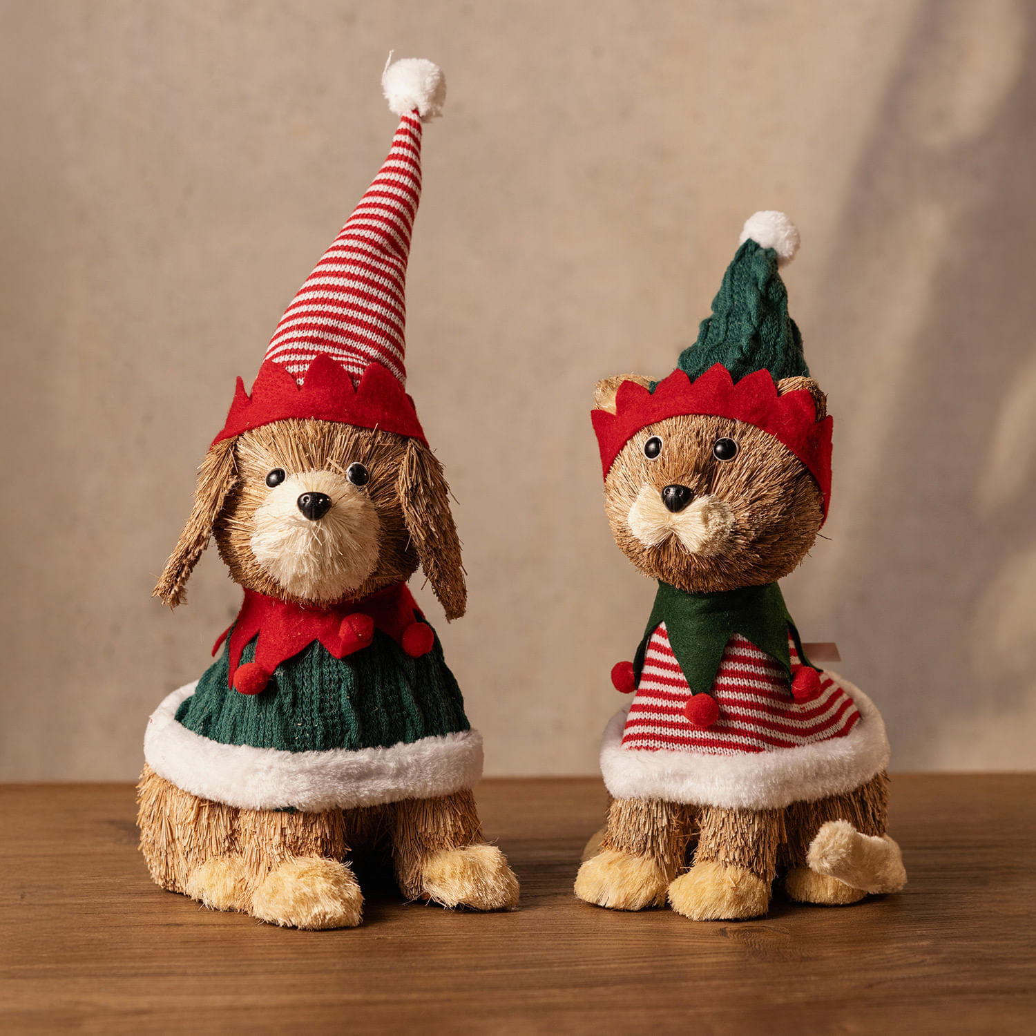 Perro navidad en yute 49cm - Imagen 3