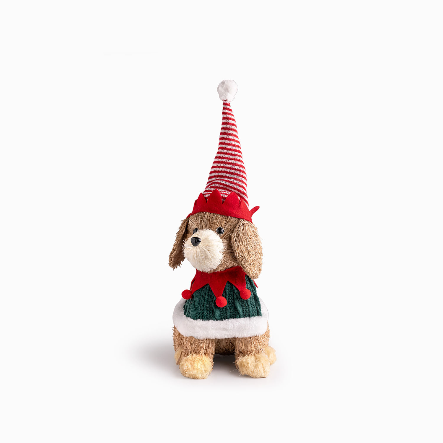 Perro navidad en yute 49cm