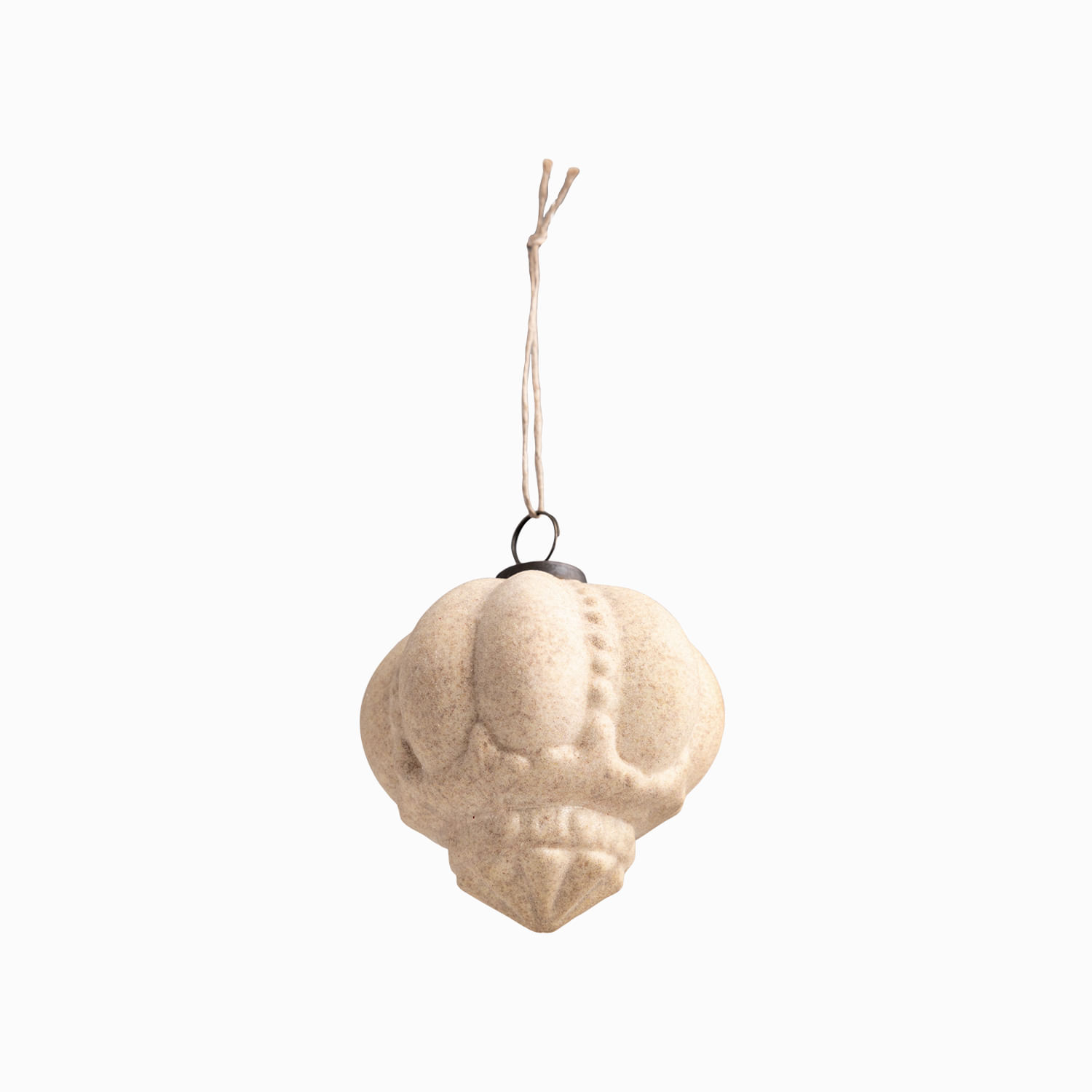 Bola vidrio acanalado beige 10cm - Imagen 4