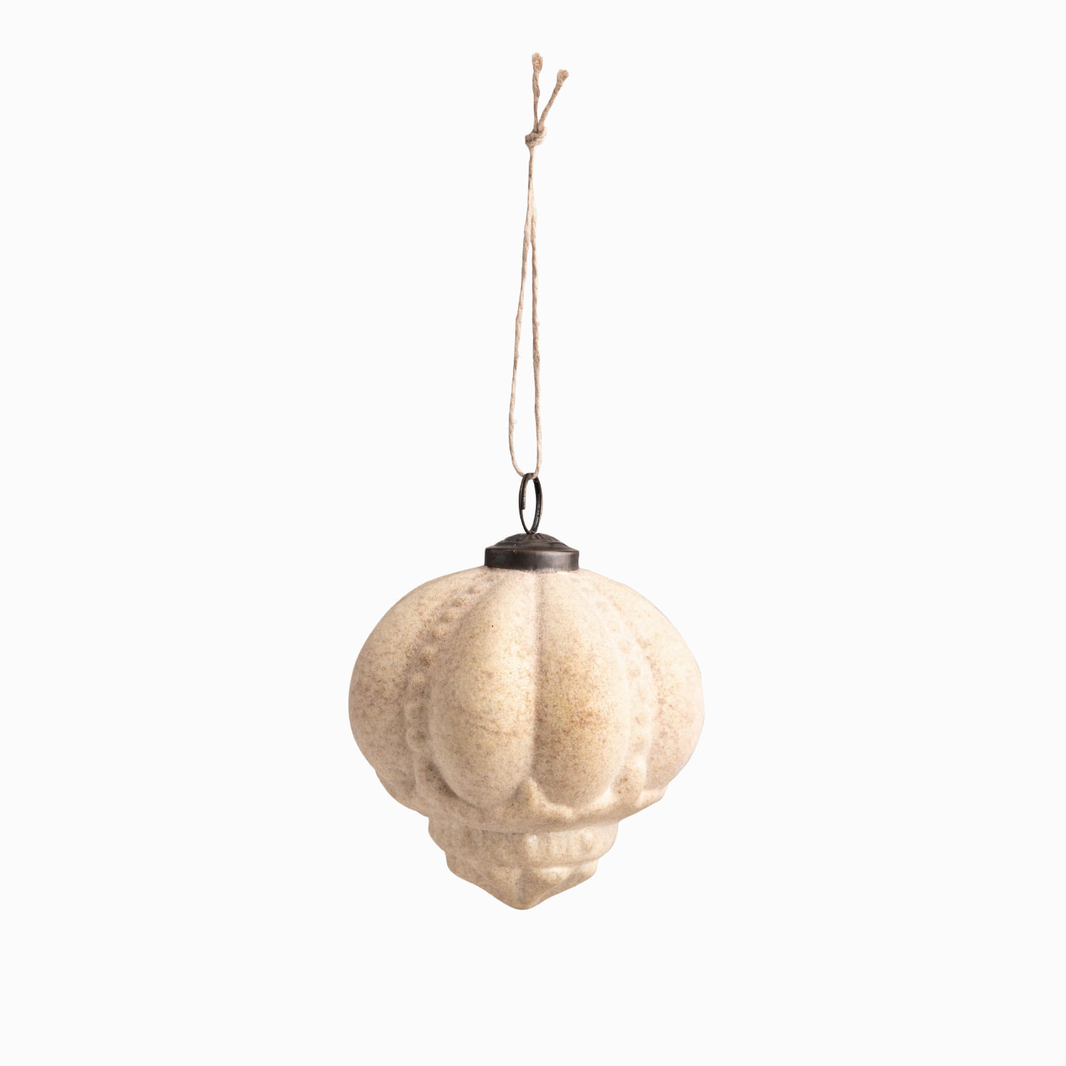 Bola vidrio acanalado beige 10cm