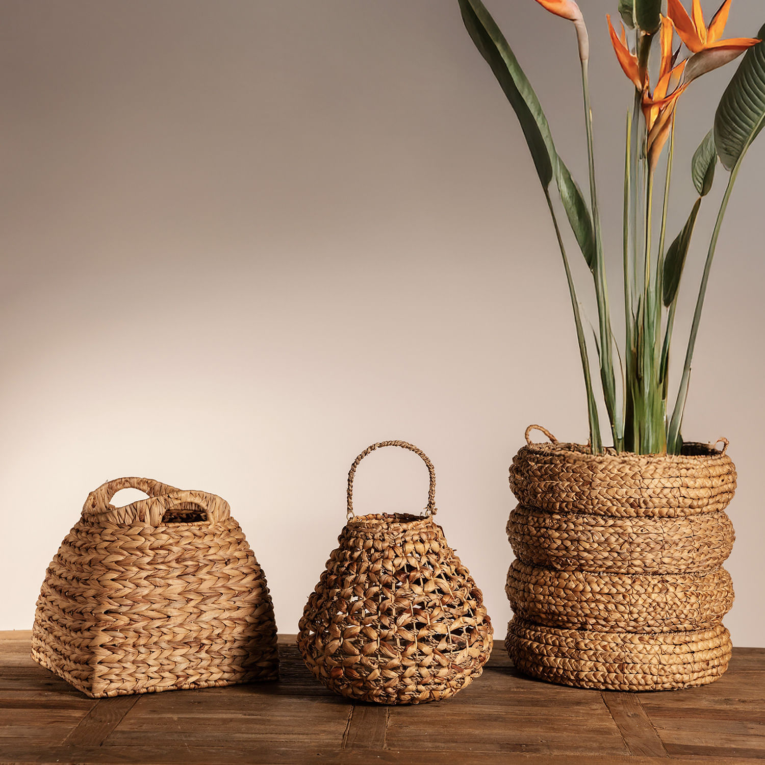 Canasta jacinto de agua Rustic - Imagen 2