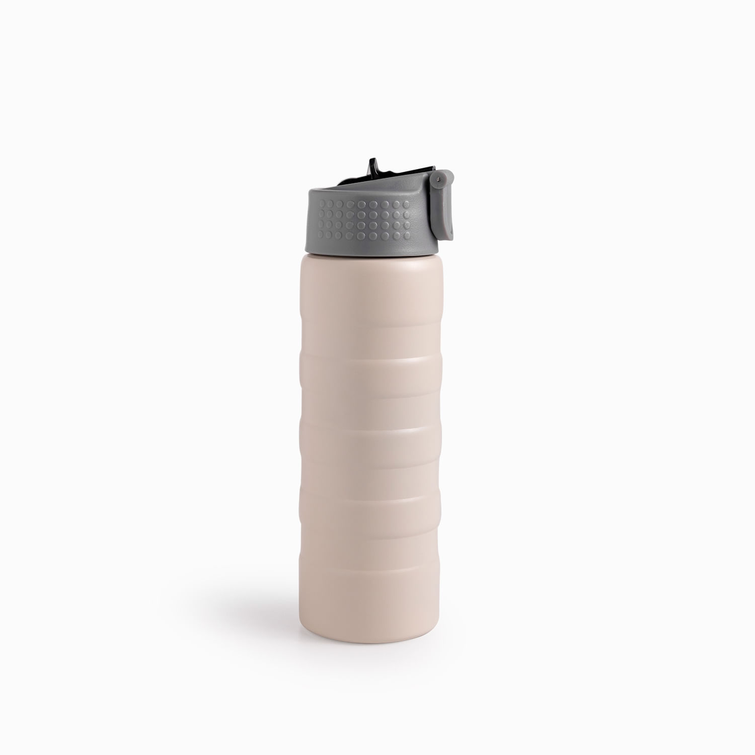 Termo doble pared con pitillo beige 620ml