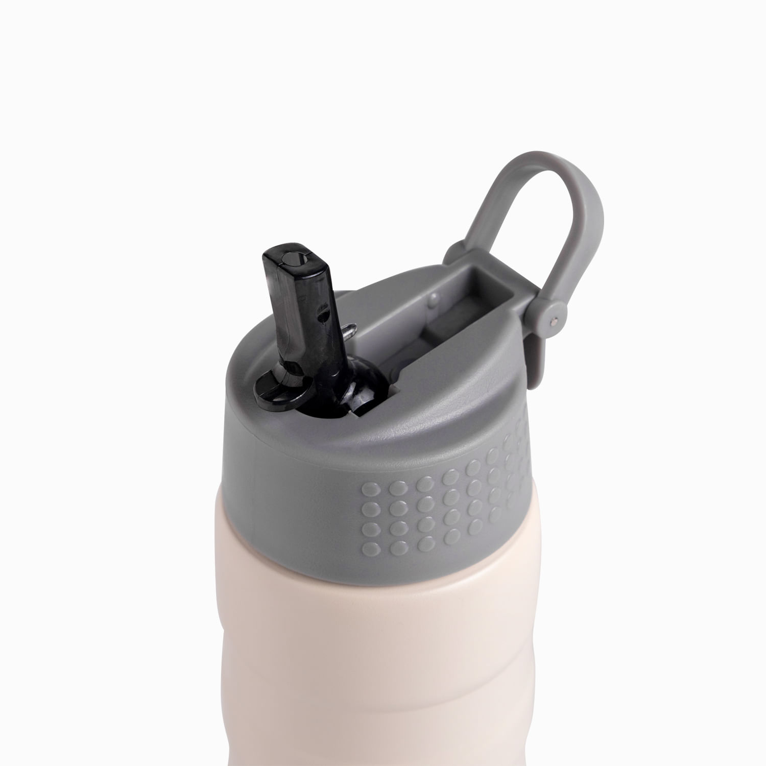 Termo doble pared con pitillo beige 620ml - Imagen 5