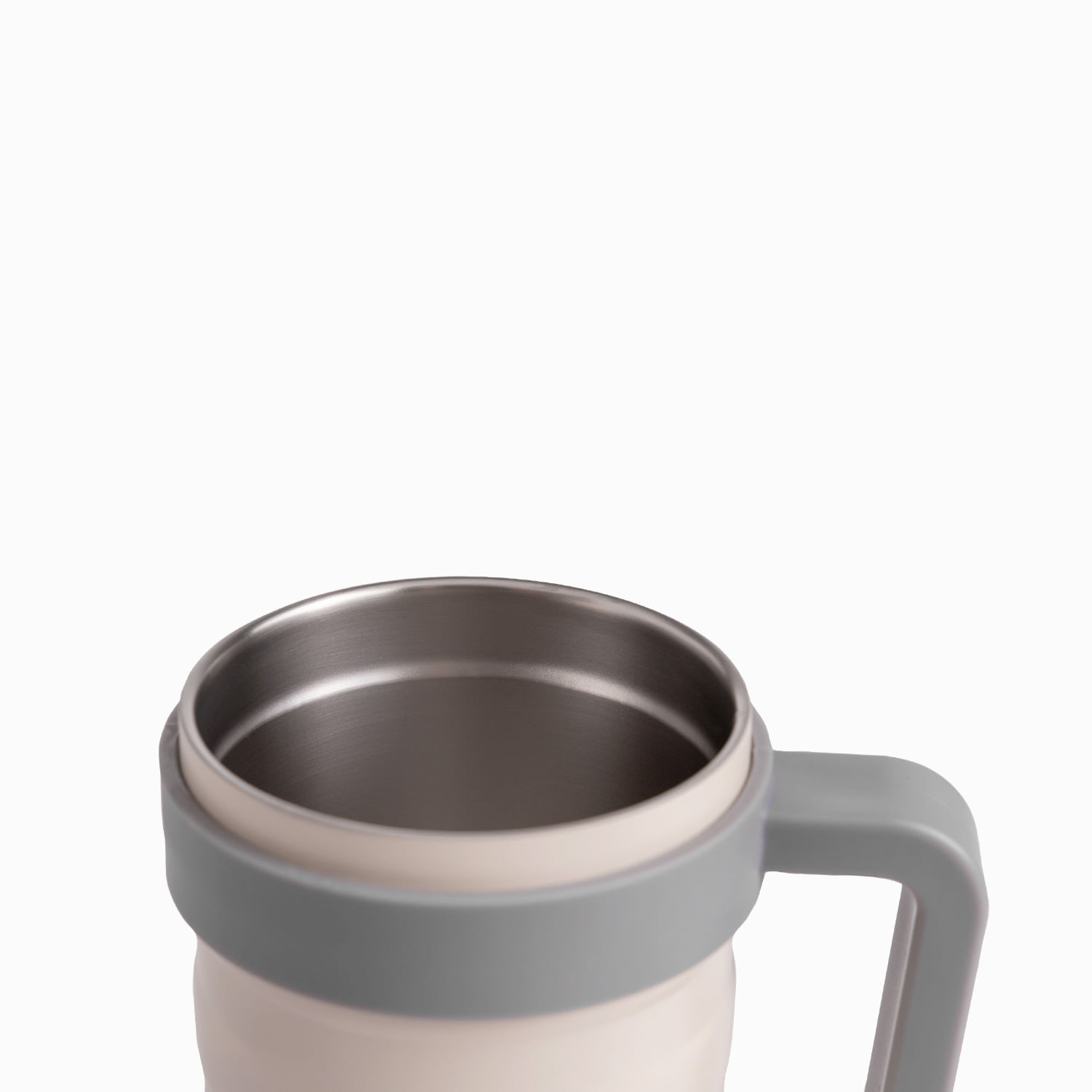 Mug doble pared en acero beige 550ml - Imagen 8