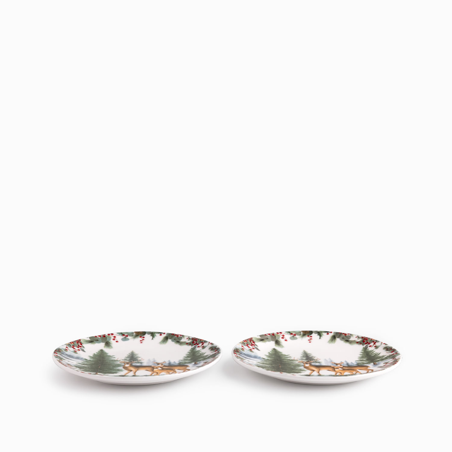 Plato pequeño navidad silvestre Forest 15cm set x2 - Imagen 4