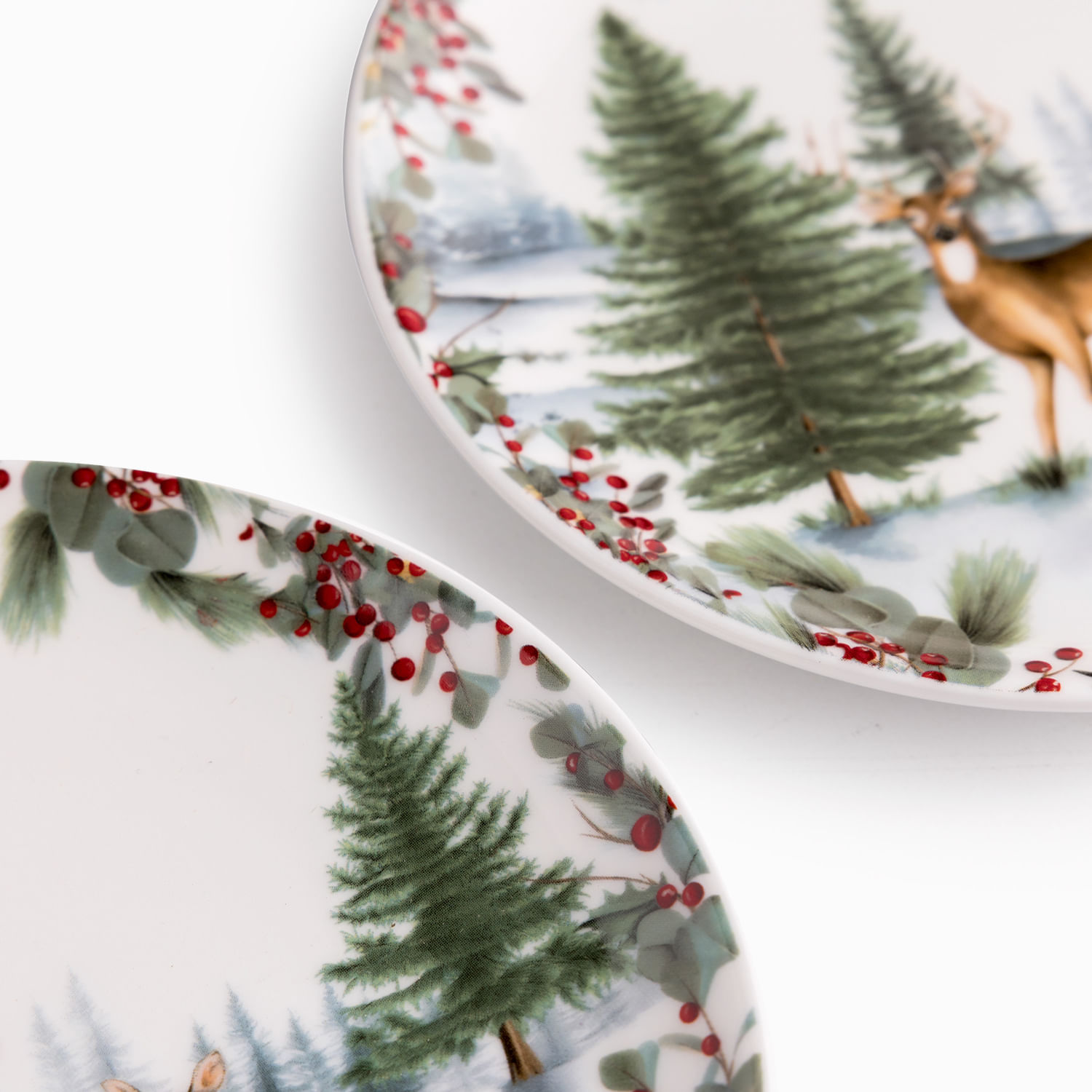 Plato pequeño navidad silvestre Forest 15cm set x2 - Imagen 2