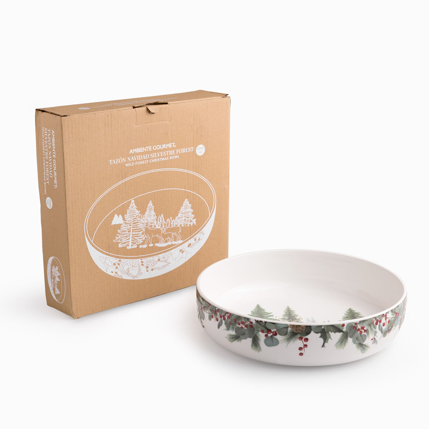Tazón navidad silvestre forest 24cm
