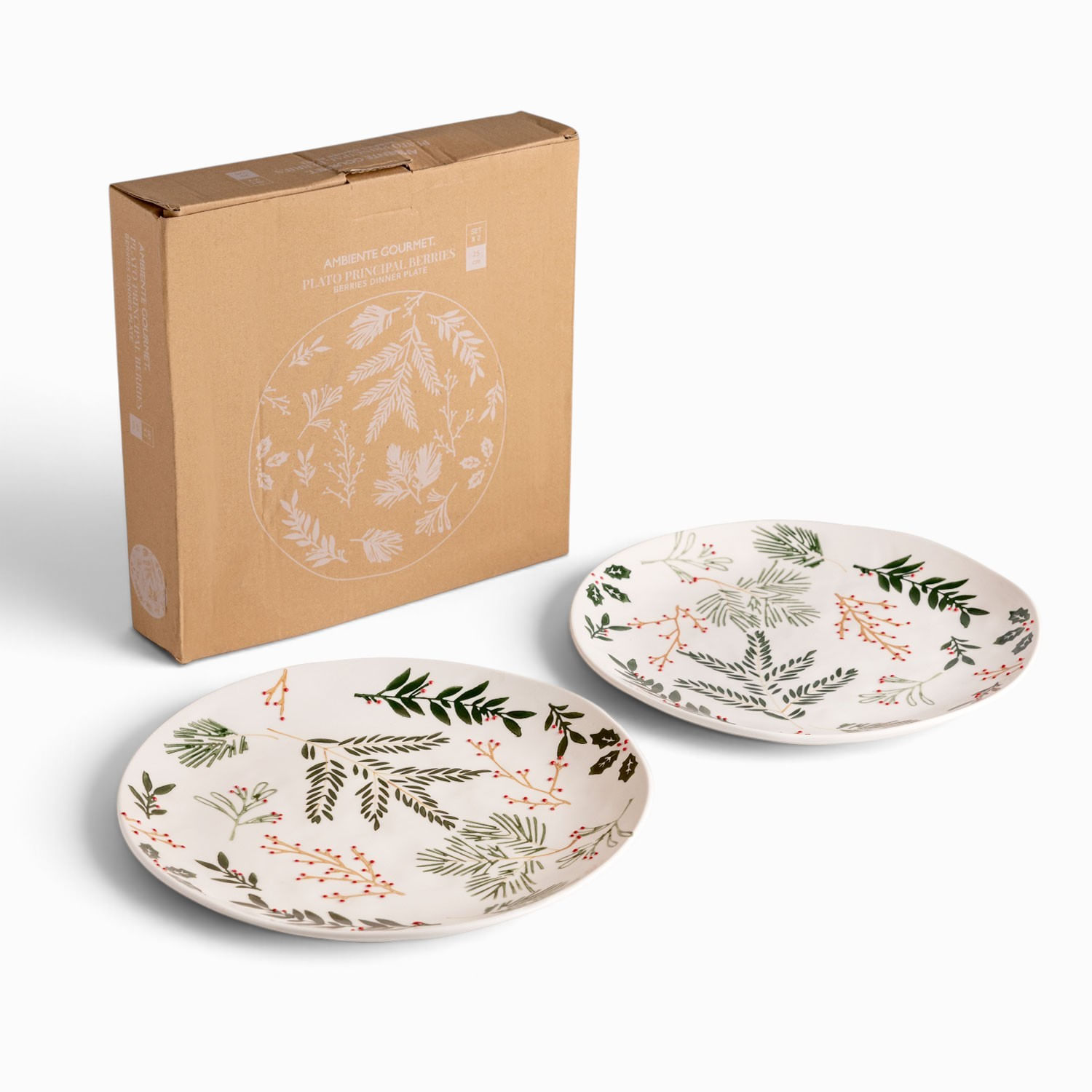 Plato principal Berries 25cm set x2 - Imagen 5