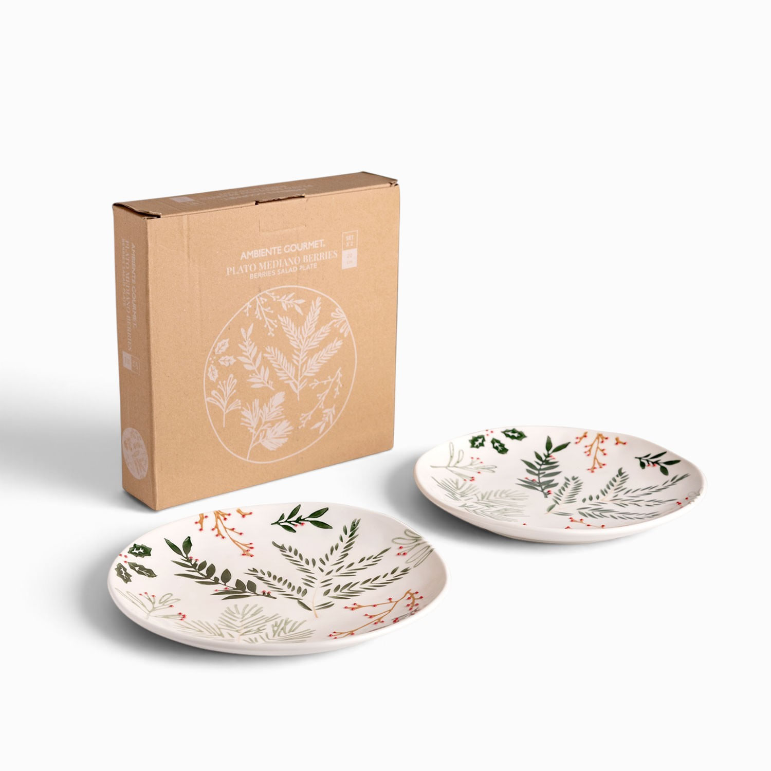 Plato mediano Berries 20cm set x2 - Imagen 5