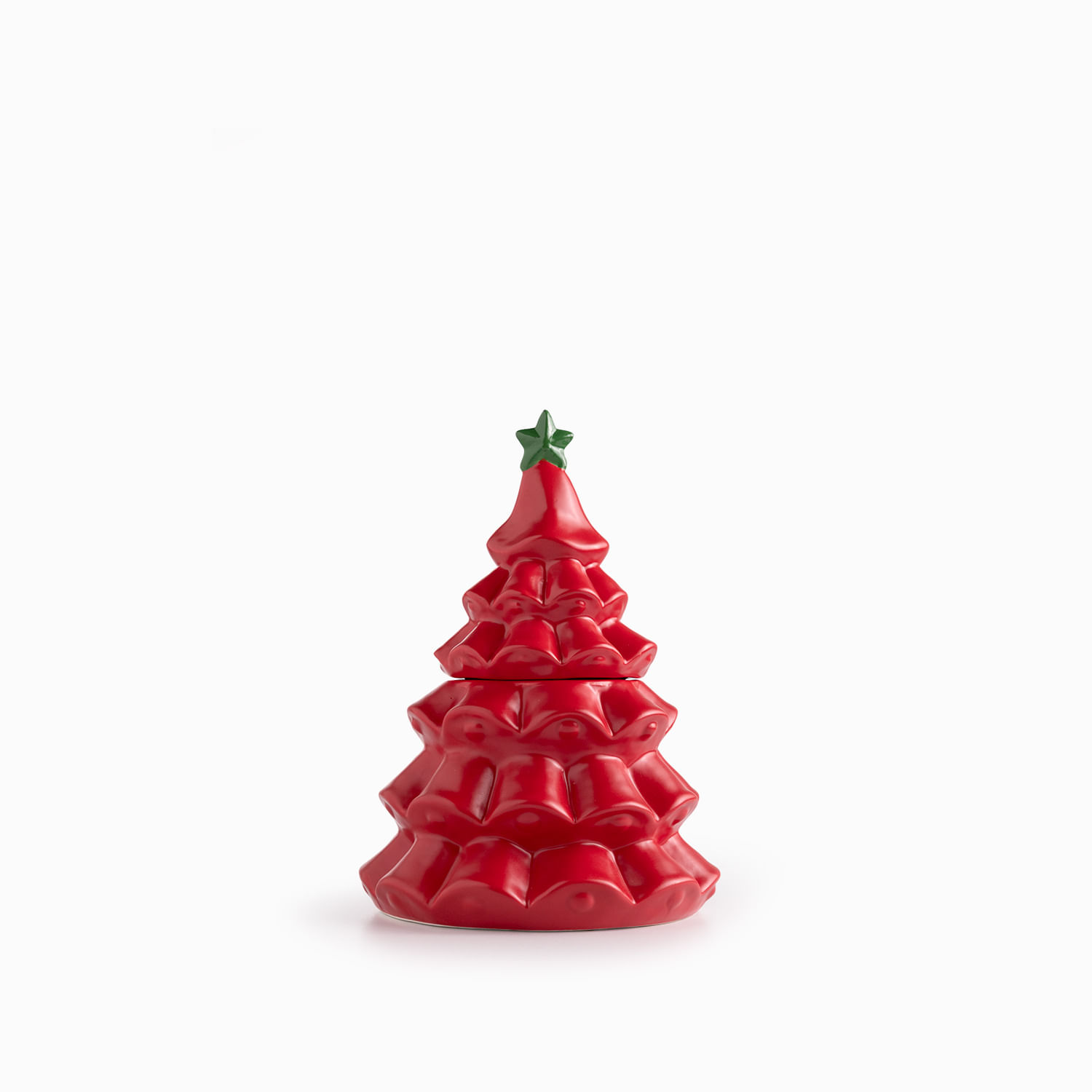 Árbol navidad rojo con tapa 24cm
