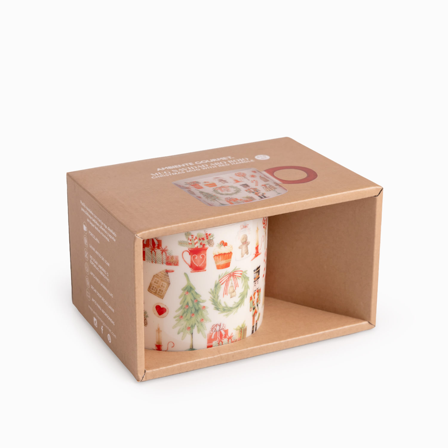 Mug Navidad Aro rojo - Imagen 3