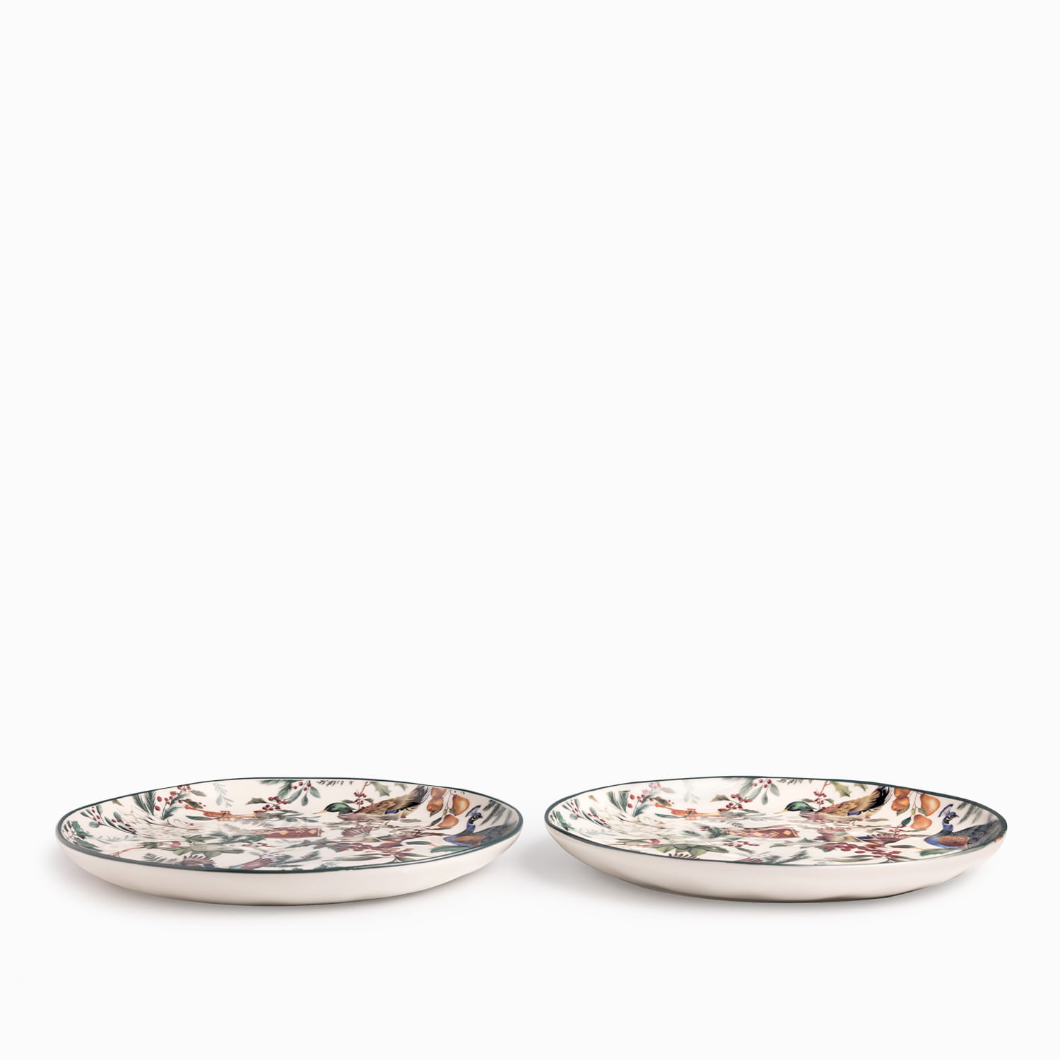 Plato principal aves de invierno 27cm set x2 - Imagen 6