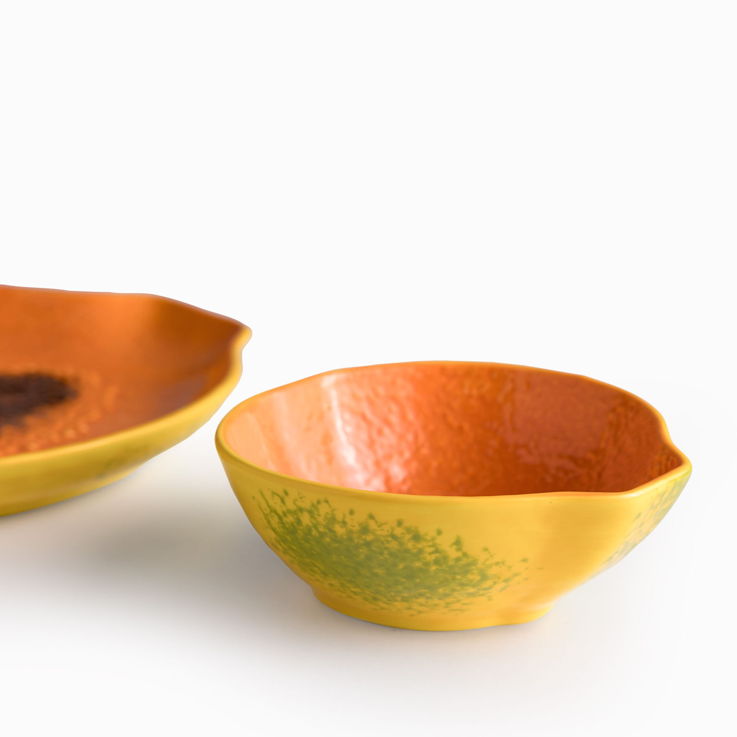 Plato mediano y tazón Papaya set x2 - Imagen 3