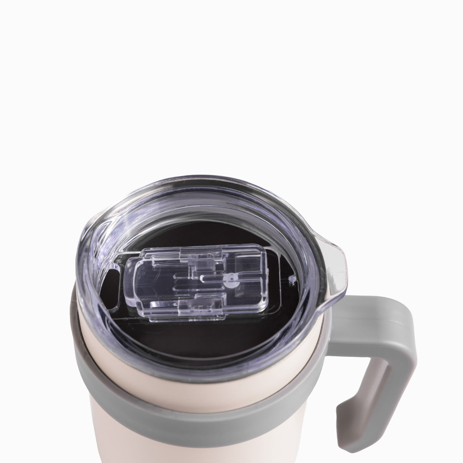 Termo con manija doble pared beige 700ml - Imagen 5