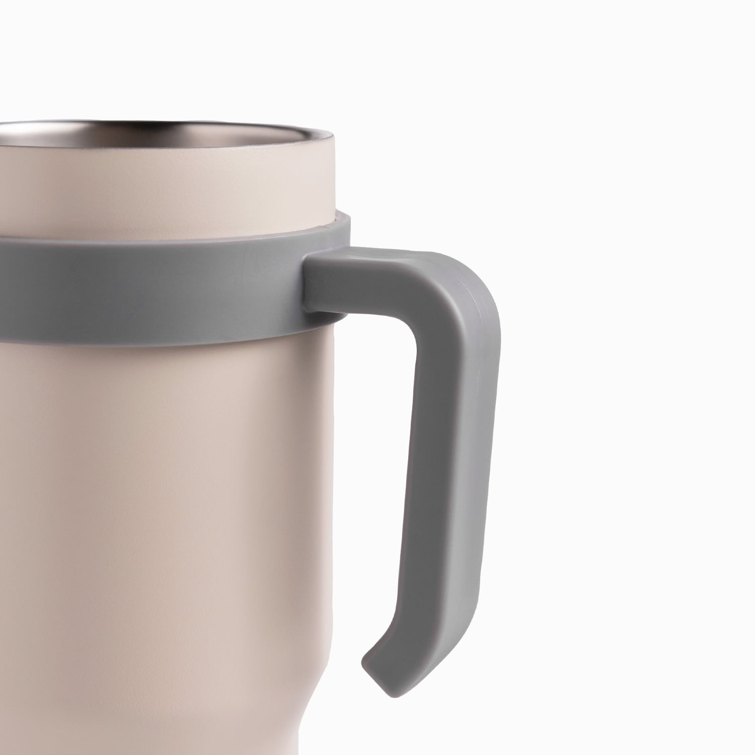 Termo con manija doble pared beige 700ml - Imagen 7