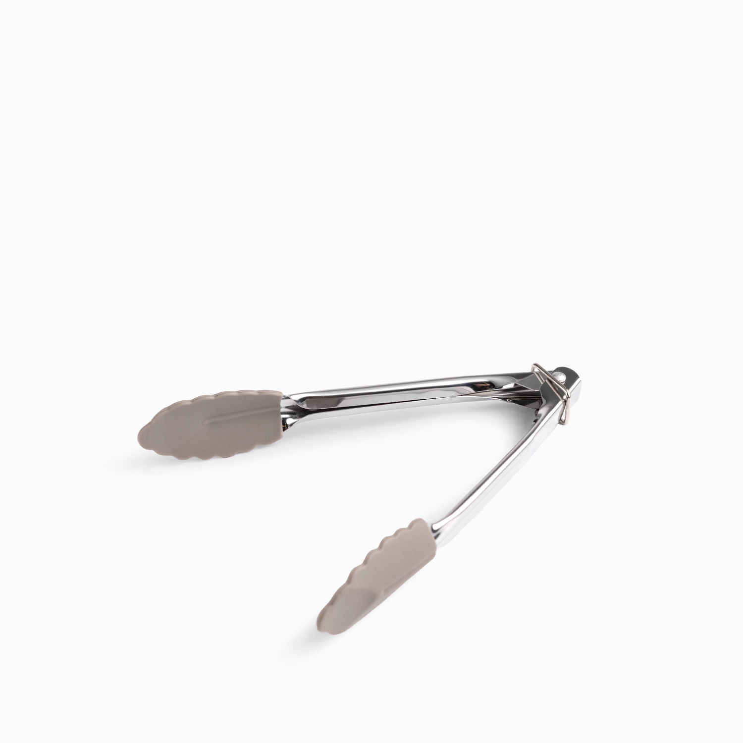 Mini pinza acero y silicona gris 18cm