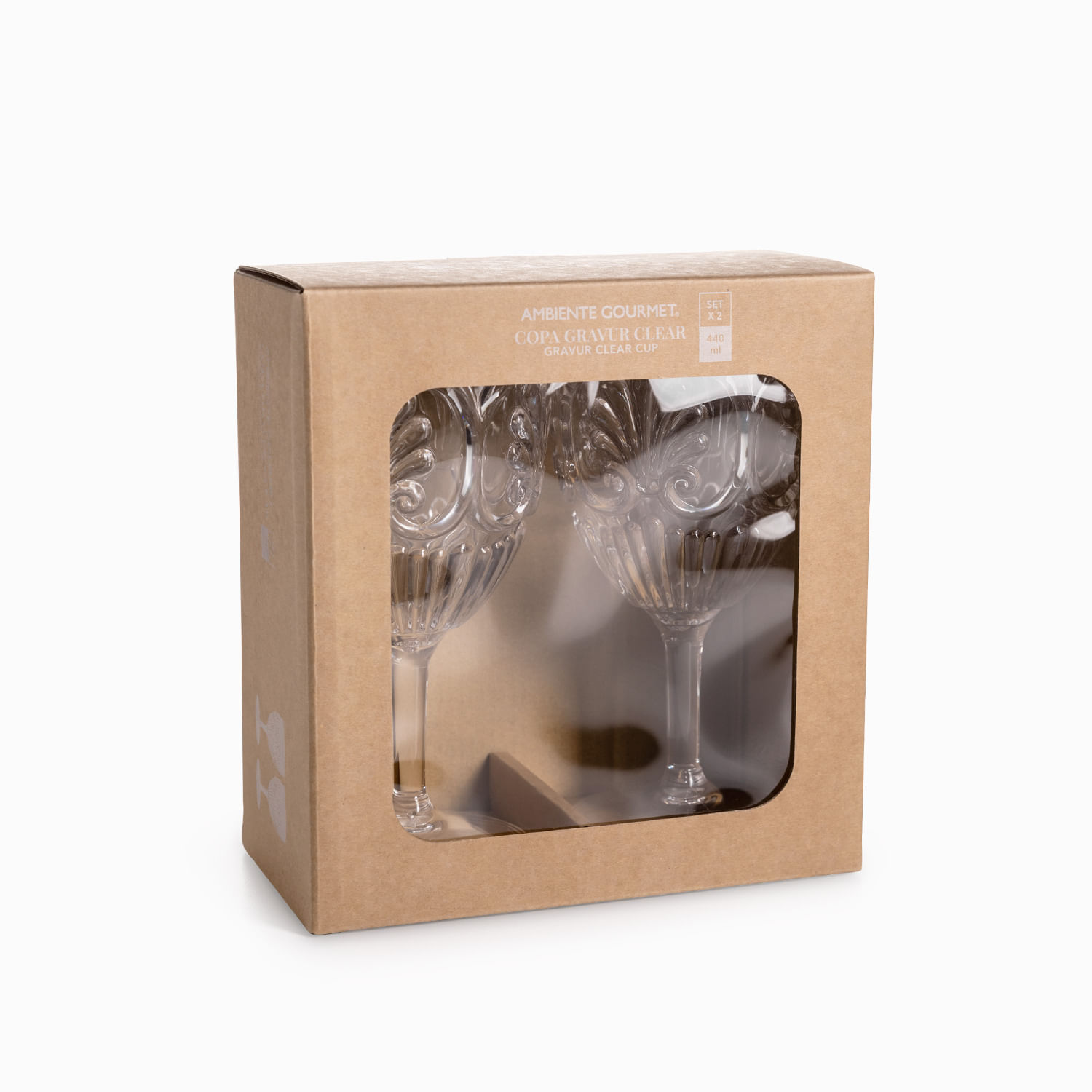 Copa Gravur clear 440ml set x2 - Imagen 3