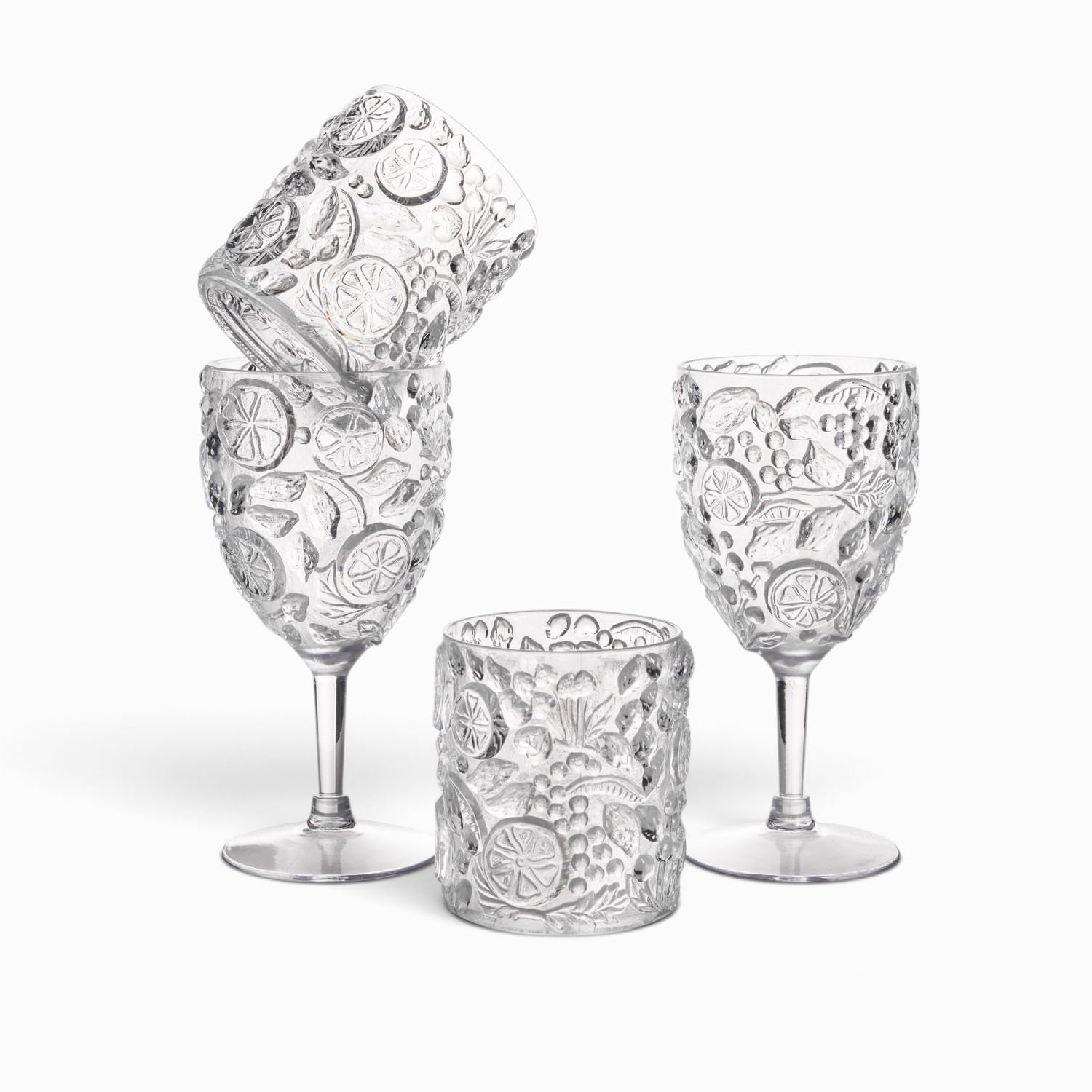 Vaso frutas clear en acrílico 440ml set x2 - Imagen 4