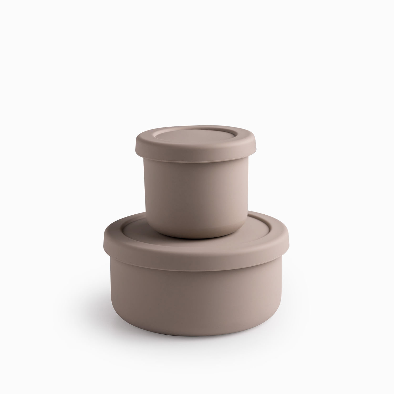 Recipiente silicona taupe redondo 700ml - Imagen 4