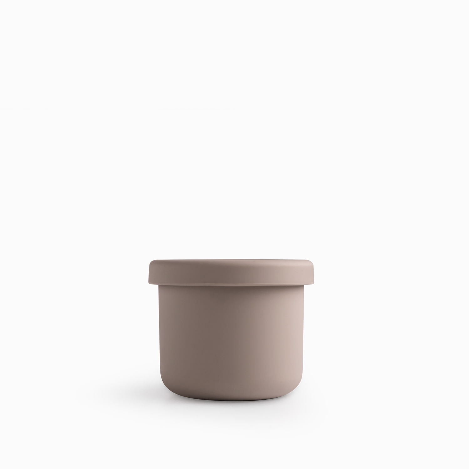 Recipiente silicona taupe redondo 250ml