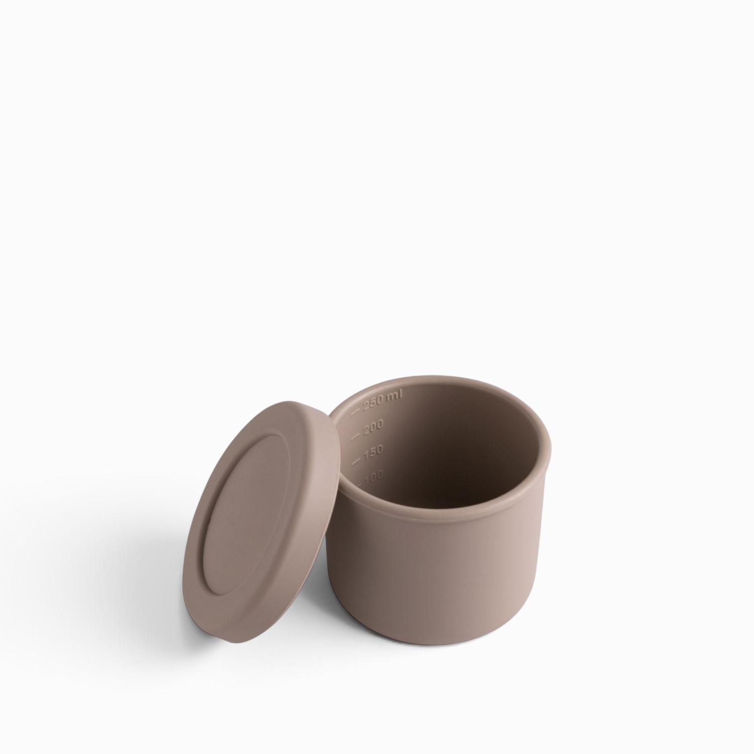 Recipiente silicona taupe redondo 250ml - Imagen 4