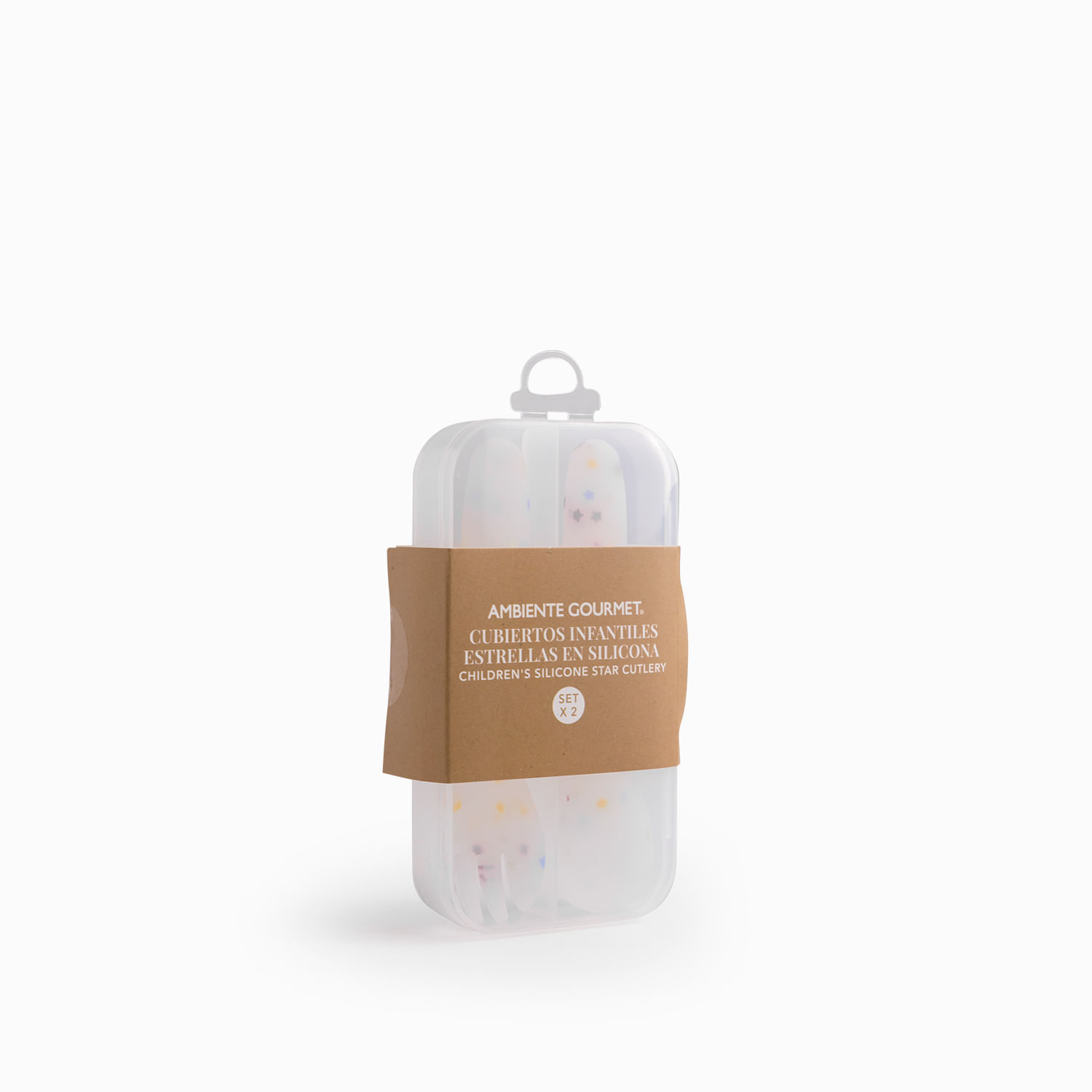 Cubiertos infantiles silicona estrellas set x2 - Imagen 3