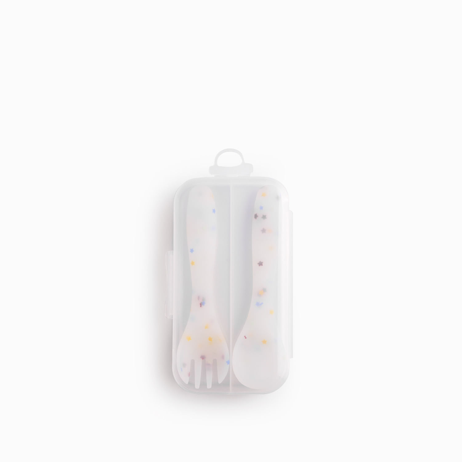 Cubiertos infantiles silicona estrellas set x2